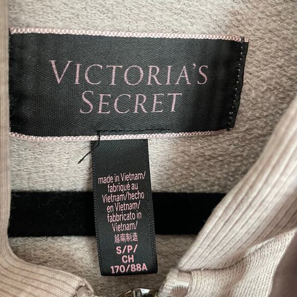 Victoria’s Secret Womens Small Full-Zip Oversized Hoodie Raglan Long Sleeve - Picture 5 of 8